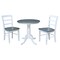 International Concepts 30 in. Round Pedestal Dining Table with 2 Madrid LadderBack Chairs K05-30RT-C2-2 - alternate 4